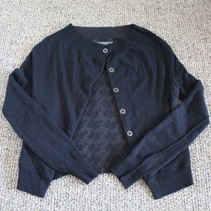 AllSaints Black Argyle Knit Cardigan 100% Merino